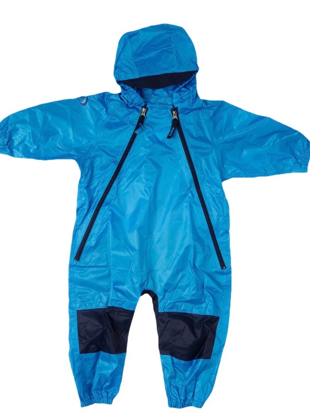 Hooded Rainsuit Unisex Baby 3T Blue Waterproof One-Piece Rain SuitTuffo